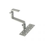 Metalinė saulės PV kronšteino dalis, skirta įstiklintam čerpiniam stogui